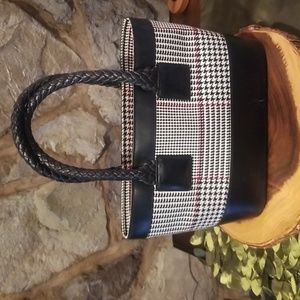 Ralph Lauren small tote with plaid print.